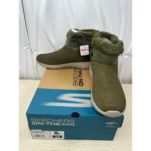 Skechers On-The-Go City 2 Cozy Vibe Olive Boots Women’s 12 NEW WITH TAGS!!